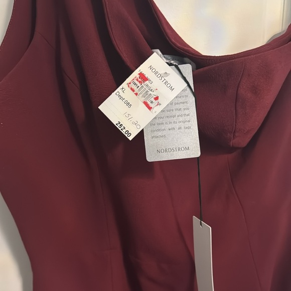 Dress the Population Bodycon Burgandy Dress SZ XL - Picture 6 of 6